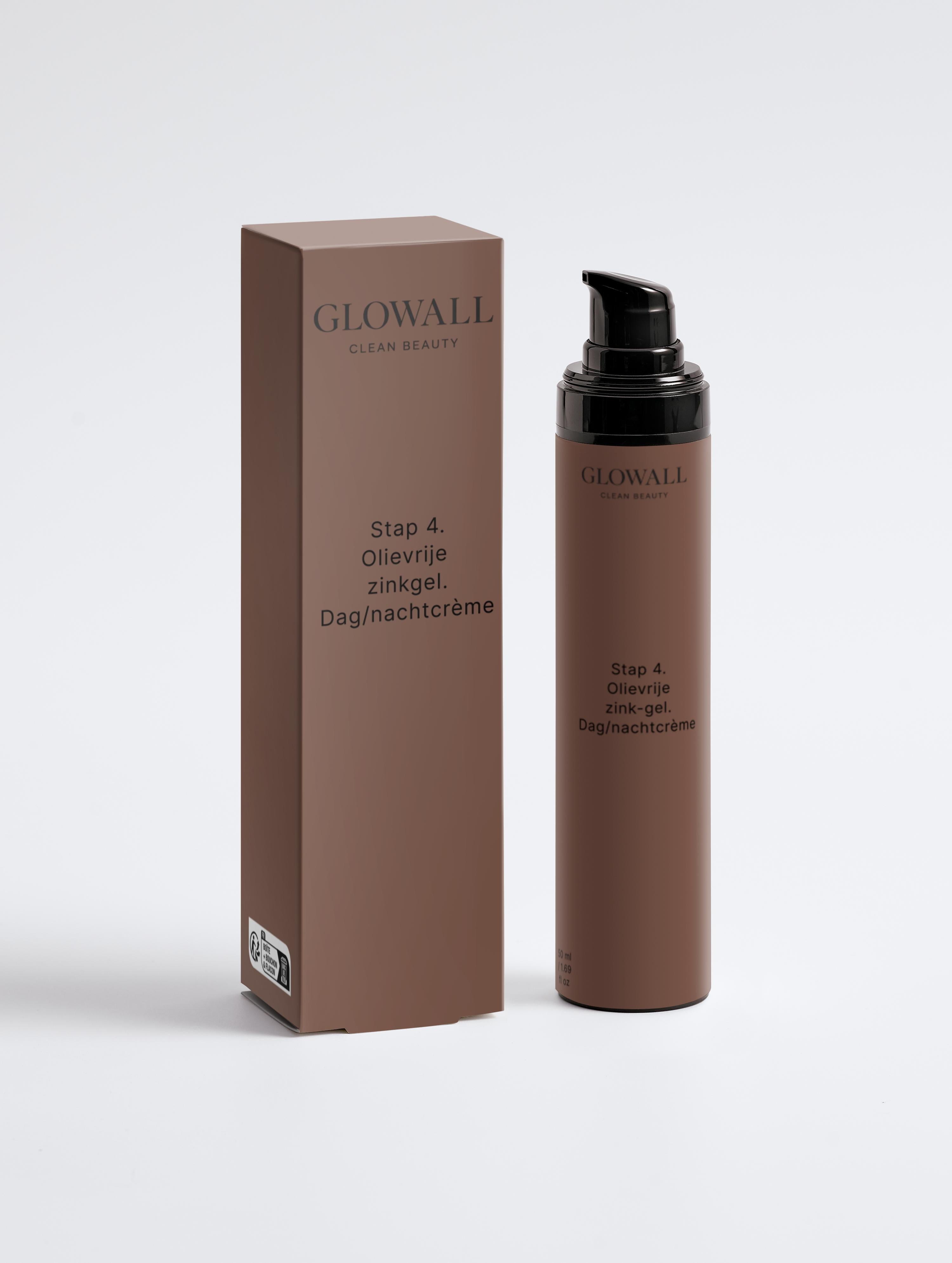 Stap 4: olievrije zinkgel. Dag/nachtcrème.