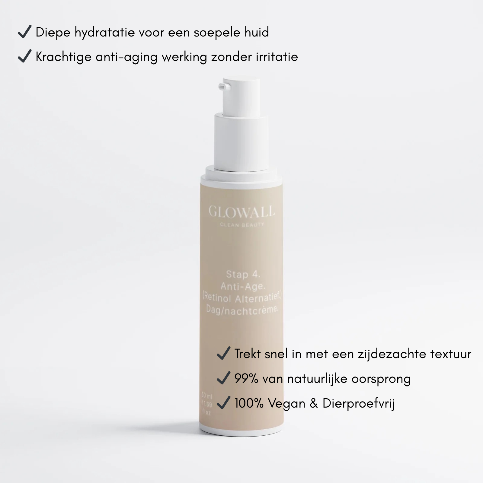 Stap 4. Anti-age dag/nachtcrème met biologisch alternatief voor retinol.