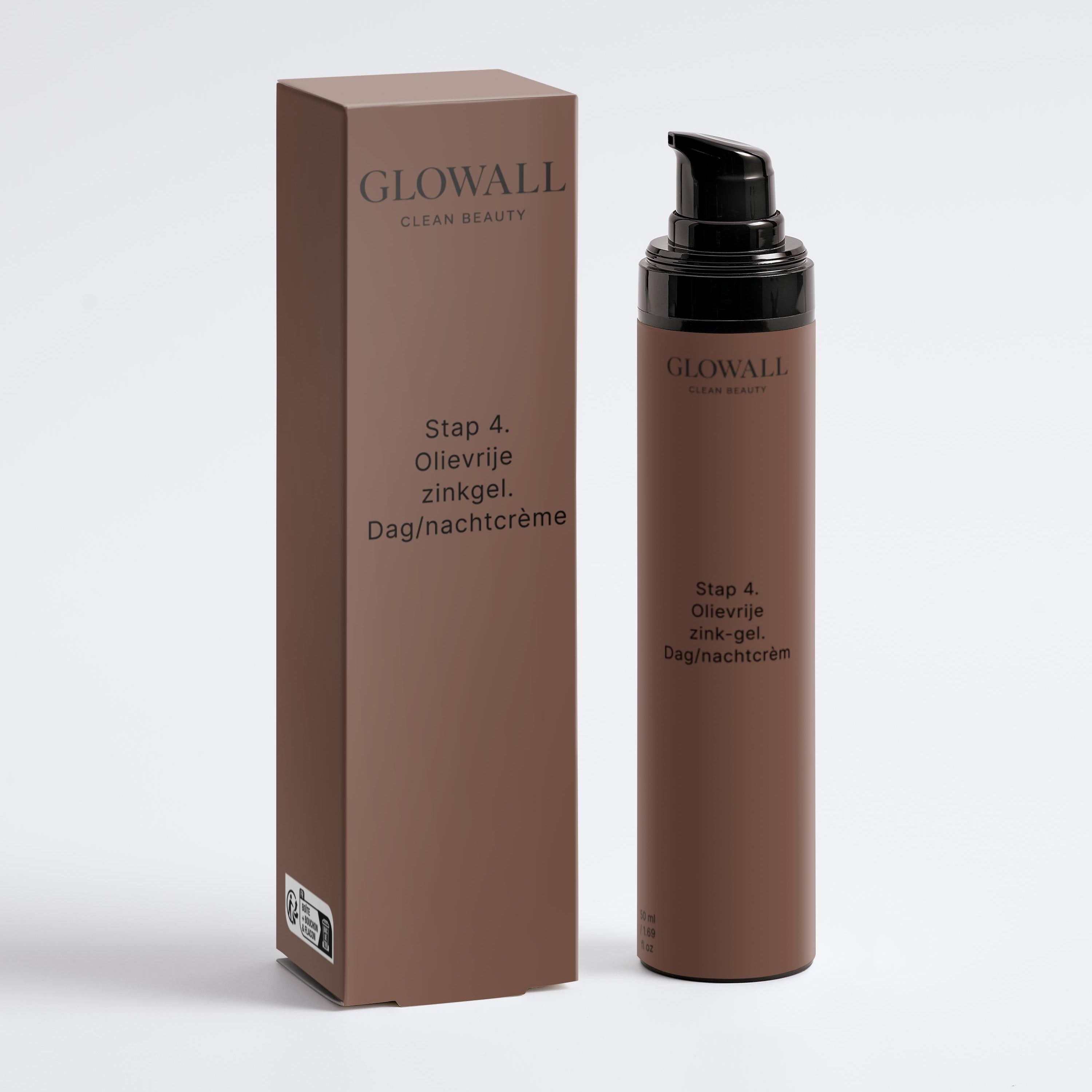 Stap 4: olievrije zinkgel. Dag/nachtcrème.